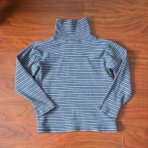 The Children's Place Blue and White Striped Turtleneck Top